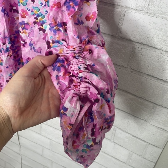 Soft Surroundings Brialla Floral Lilac Lightweight Print Top - Picture 4 of 11